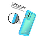 Light Blue Trim Shockproof Heavy Duty Clear Cover Hard Phone Case For Oneplus 9