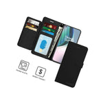 Black Rfid Blocking Pu Leather Credit Card Cover Wallet Phone Case For Oneplus 9