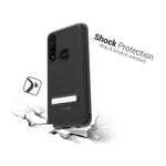 For Motorola Moto G Power 2020 Case Magnetic Metal Kickstand Black Phone Cover