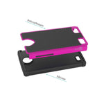 For Zte Zmax 2 Case Hot Pink Black Rugged Skin Phone Cover