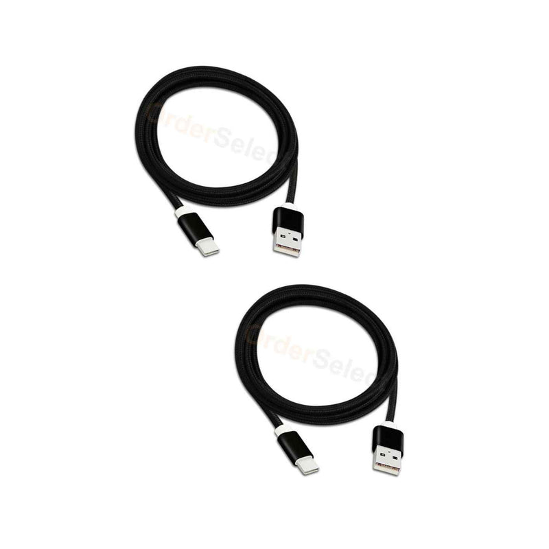 2X Usb Type C 6Ft Braided Charger Cable Cord For Phone Motorola Moto Z2 Z3 Play