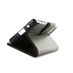 For Sony Xperia Z5 Compact Wallet Case Black Carbon Fiber Design Folio Pouch