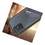 Black Trim Heavy Duty Clear Cover Hard Phone Case For Samsung Galaxy A51 5G