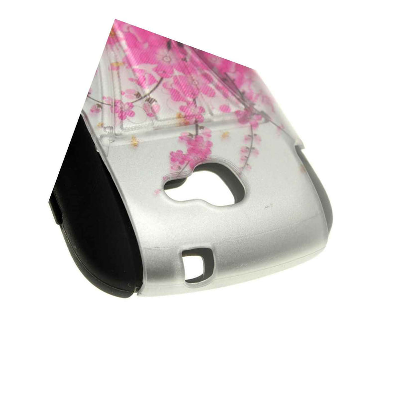 Pink Spring Flower Dual Layer Hybrid Stand Cover Case For Blu Dash 4 0