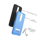 For Coolpad Legacy Brisa Case Magnetic Metal Kickstand Blue Hard Phone Cover