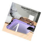 For Samsung Galaxy S20 Case Magnetic Metal Kickstand Purple Hard Phone Cover