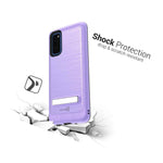 For Samsung Galaxy S20 Case Magnetic Metal Kickstand Purple Hard Phone Cover