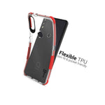 For Alcatel 3V 2019 Case Clear Red Trim Tpu Soft Slim Fit Phone Cover