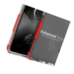 For Alcatel 3V 2019 Case Clear Red Trim Tpu Soft Slim Fit Phone Cover