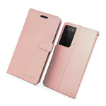 Rose Gold Rfid Pu Leather Cover Phone Case For Samsung Galaxy S21 Ultra 5G
