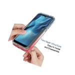 Pink Blue Case For Motorola Moto E 2020 Full Body Rugged Slim Hard Phone Cover