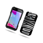 Zebra Dual Layer Hybrid Stand Cover Case For Blu Life Play S