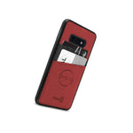 Red Fabric Credit Card Holder Slim Phone Cover Case For Samsung Galaxy S10E