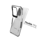 For Samsung Galaxy S20 Ultra Case Flexible Tpu Phone Cover Clear With Gray Trim