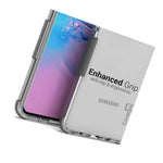 For Samsung Galaxy S20 Ultra Case Flexible Tpu Phone Cover Clear With Gray Trim