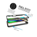 Black Trim Full Body Heavy Duty Cover Hard Phone Case For Motorola Moto G9 Plus
