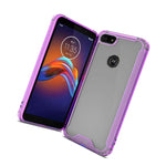 Purple Hybrid Protective Clear Cover Hard Phone Case For Motorola Moto E6 Play
