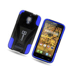 Silicone Hard Blue Black Protector Cover Case Alcatel One Touch Fierce 7024W