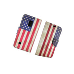 Coveron For Samsung Galaxy Note Edge Case Wallet Pouch Cover American Flag