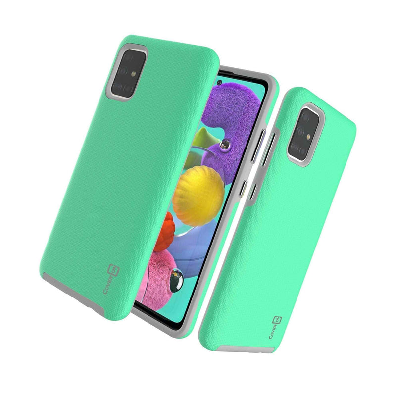 Mint Teal Hybrid Shockproof Slim Fit Phone Cover Case For Samsung Galaxy A71