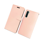 Rose Gold Rfid Blocking Pu Leather Wallet Card Phone Case For Oneplus Nord