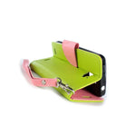 For Zte Zephyr Paragon Wallet Case Neon Green Light Pink Folio Pouch