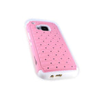 Coveron For Htc One M9 Case Hybrid Diamond Bling Hard Light Pink Phone Cover