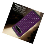 Purple Black Rhinestone Bling Hard Slim Phone Case For Samsung Galaxy S10 5G