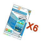 Lot6 Clear Anti Glare Lcd Screen Protector Cover For Zte Savvy Z750C