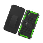For Lg X Power K6P Belt Clip Case Green Holster Hybrid Phone Cover