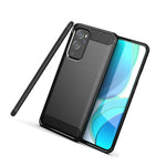 For Oneplus 9 Pro Phone Case Slim Minimal Cover Tpu Carbon Fiber Black