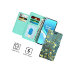 Almond Blossom Rfid Blocking Pu Leather Wallet Phone Case For Oneplus 9 Pro