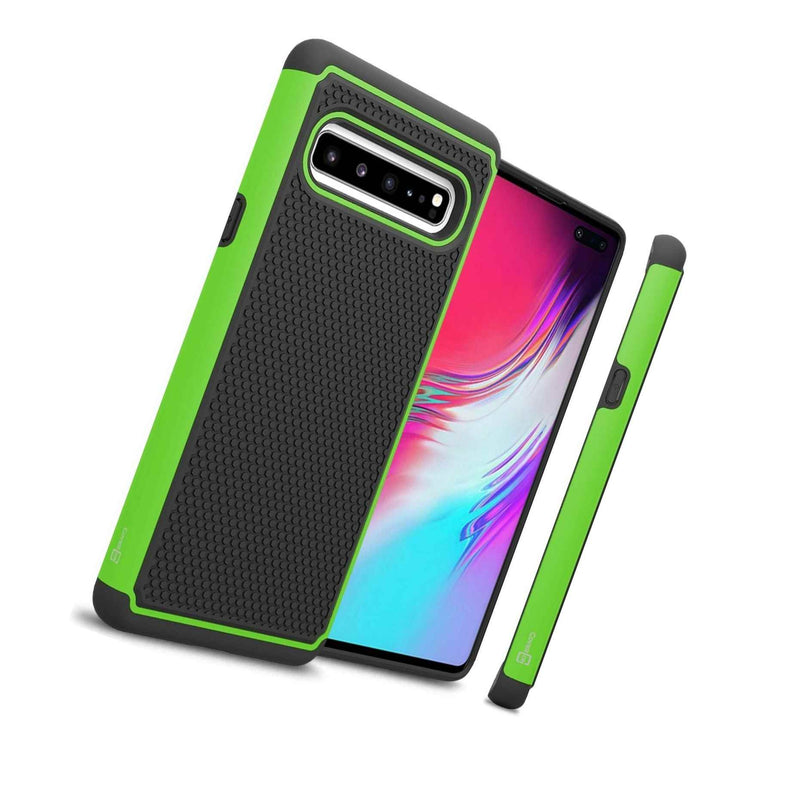 Green Black Hard Case For Samsung Galaxy S10 5G Hybrid Shockproof Phone Cover