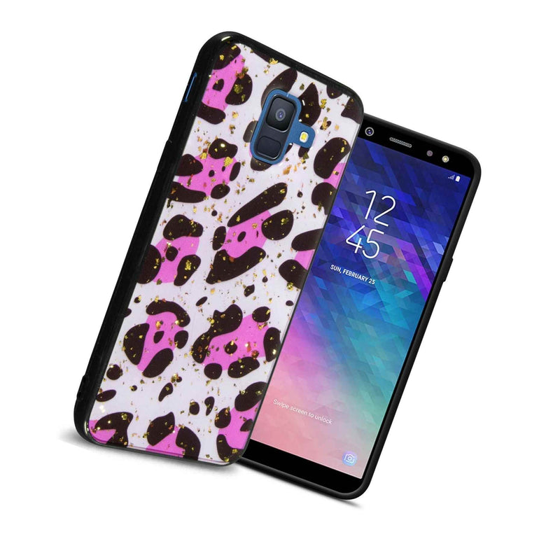Pink Leopard Print Cover Animal Skin Tpu Phone Case For Samsung Galaxy A6 2018