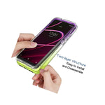 Yellow Purple Case For Tcl T Mobile Revvl 5G Full Body Rugged Hard Phone Cover