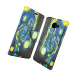 For Samsung Galaxy A9 Card Case Starry Night Design Wallet Phone Cover