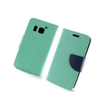 Coveron For Huawei H871G Magna Wallet Case Teal Navy Card Folio Cover