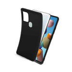Black Case For Samsung Galaxy A21S Flexible Soft Slim Fit Tpu Phone Cover
