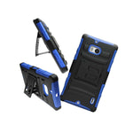 For Nokia Lumia Icon 929 Blue Black Hard Soft Case Belt Clip Holster Cover