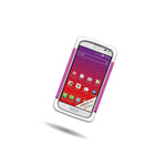 Coveron For Lg Volt F90 Case Hybrid Diamond Hard Pink White Phone Cover