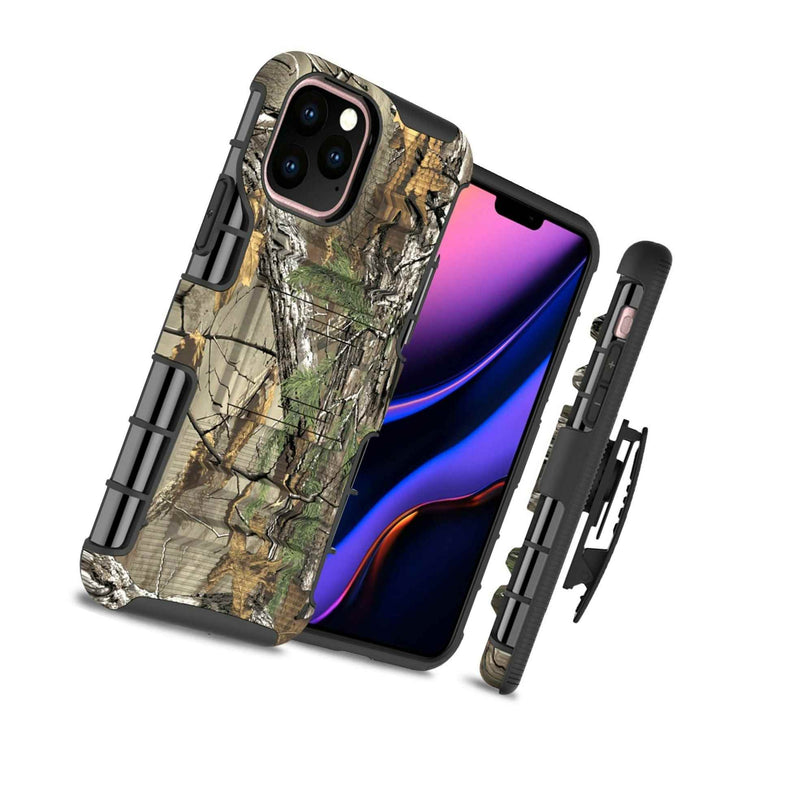 Camo Belt Clip Holster Tough Phone Cover Hard Case For Apple Iphone 11 Pro