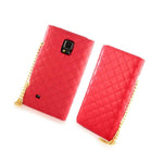 Wallet Case For Samsung Galaxy Note 4 Red Credit Card Cover Screen Protector
