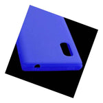 For Lg L40G Optimus Extreme Blue Case Silicone Soft Rubber Skin Phone Cover