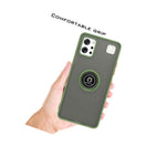 Army Green Phone Case For Lg K92 5G Clear Hard Cover W Grip Ring Kickstand