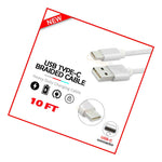 Usb Type C 10Ft Braided Charger Cable Cord For Phone Oneplus Nord 8 8 Pro 8 Uw 1