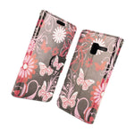 Pink Butterfly Wallet Case For Alcatel Tru Stellar Pop 3 5 Card Holder