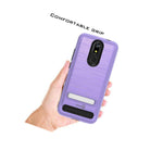For Micromax T55 Case Magnetic Metal Kickstand Shockproof Purple Phone Cover