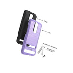 For Micromax T55 Case Magnetic Metal Kickstand Shockproof Purple Phone Cover