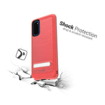 For Samsung Galaxy S20 Case Magnetic Metal Kickstand Red Hard Slim Phone Cover