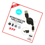 4X Usb Type C Retract Cable For Motorola Moto G Fast G Power G Stylus G 5G Plus